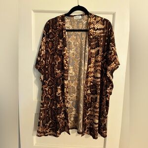 Snake Print Kimono Cardigan